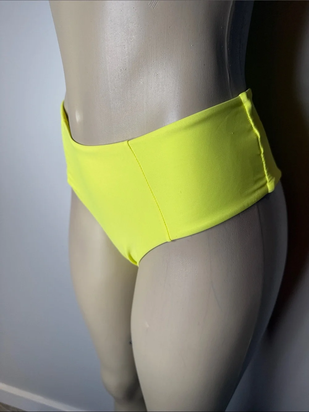Zaful Neon Yellow High-Waist Bikini Bottom
